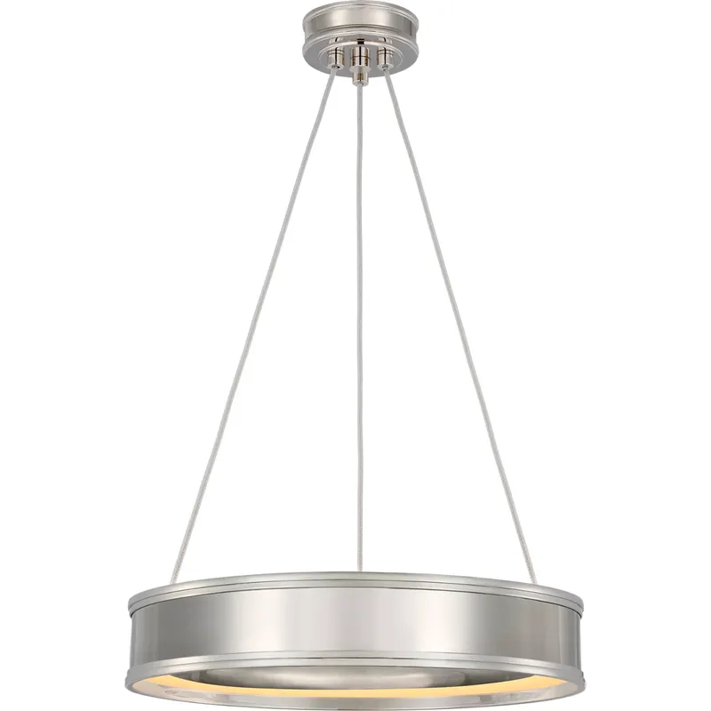 Chapman & Myers Connery LED 18 inch Polished Nickel Ring Chandelier Ceiling Light