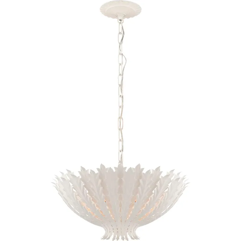AERIN Hampton 3 Light 19.5 inch Plaster White Chandelier Ceiling Light, Small