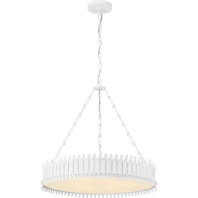Suzanne Kasler Leslie LED 26.75 inch Plaster White Chandelier Ceiling Light