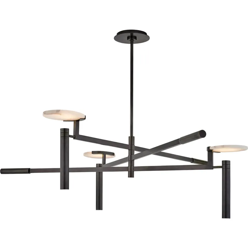 Kelly Wearstler Melange LED 45 inch Bronze Floating Disc Chandelier Ceiling Light, Large