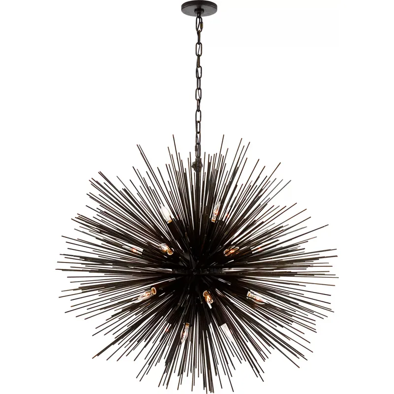 Kelly Wearstler Strada 20 Light 40.25 inch Aged Iron Round Chandelier Ceiling Light, Large
