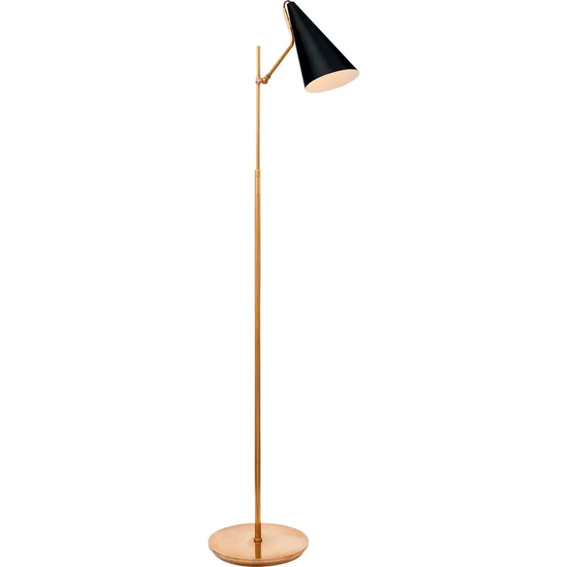AERIN Clemente 47.25 inch 60 watt Brass with Black Floor Lamp Portable Light