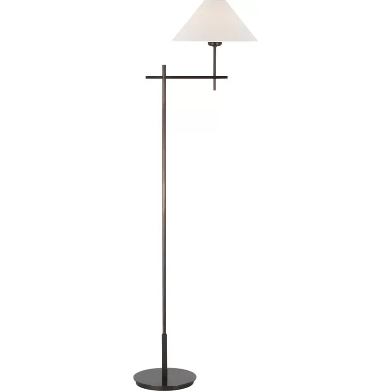 J. Randall Powers Hackney 52.5 inch 2 watt Bronze Cordless Bridge Arm Floor Lamp Portable Light