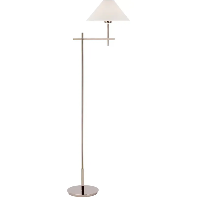 J. Randall Powers Hackney 52.5 inch 2 watt Polished Nickel Cordless Bridge Arm Floor Lamp Portable Light