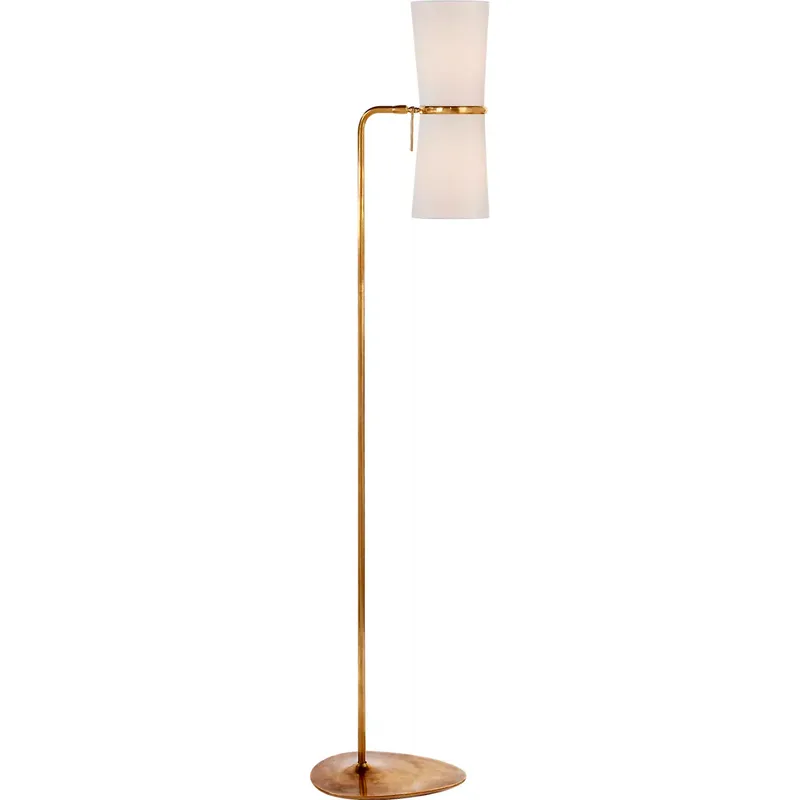 AERIN Clarkson 58.25 inch 40 watt Hand-Rubbed Antique Brass Floor Lamp Portable Light