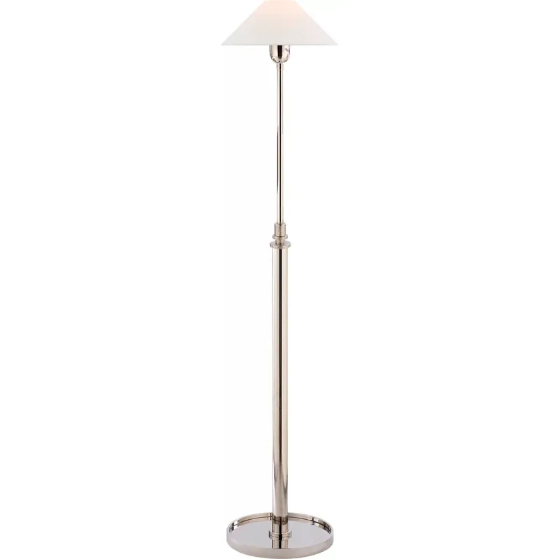 J. Randall Powers Hargett 39.5 inch 60 watt Polished Nickel Floor Lamp Portable Light in Linen