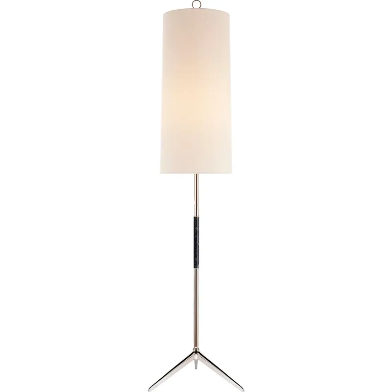 AERIN Frankfort 60 inch 100 watt Polished Nickel Floor Lamp Portable Light