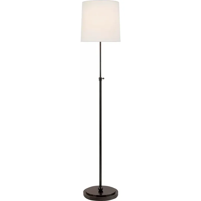 Thomas O'Brien Bryant 44 inch 150 watt Bronze Floor Lamp Portable Light in Linen
