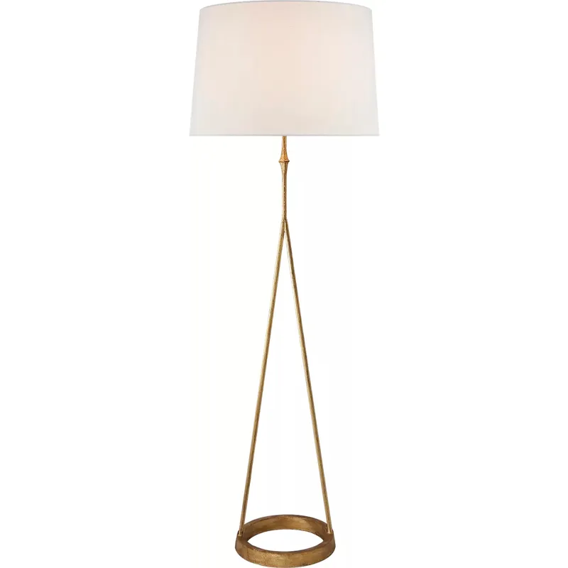 Studio VC Dauphine 54 inch 150 watt Gilded Iron Floor Lamp Portable Light in Linen