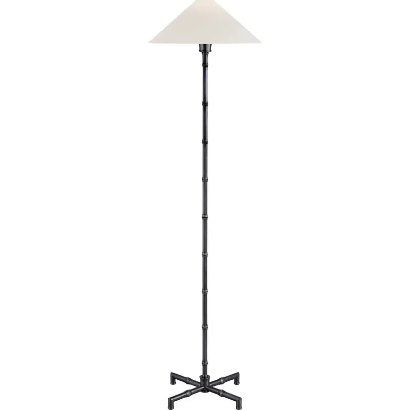 Studio VC Grenol 53 inch 6 watt Bronze Floor Lamp Portable Light in Linen