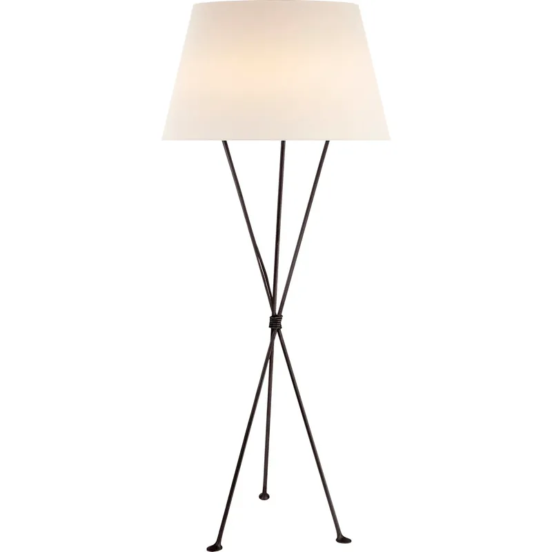 AERIN Lebon 62.25 inch 150 watt Aged Iron Floor Lamp Portable Light