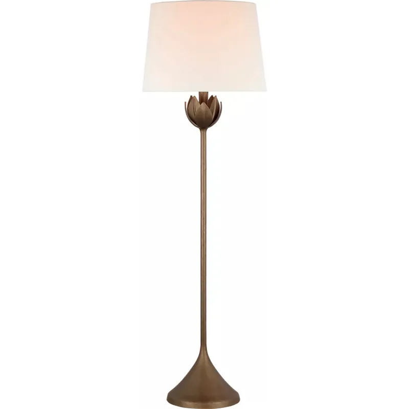 Julie Neill Alberto 60 inch 100 watt Antique Bronze Leaf Floor Lamp Portable Light, Large