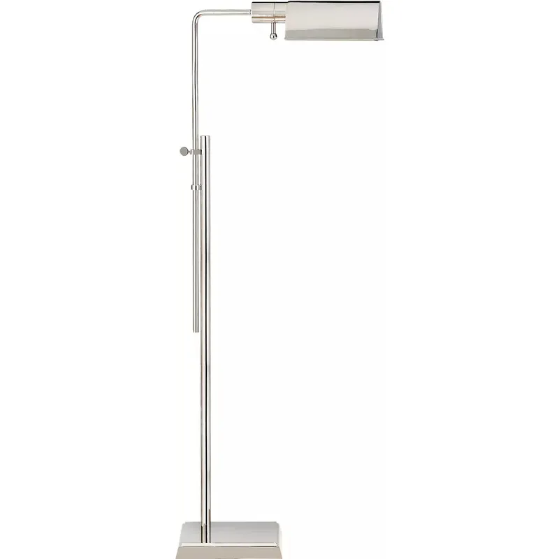 Thomas O'Brien Pask 37.5 inch 60 watt Polished Nickel Pharmacy Floor Lamp Portable Light