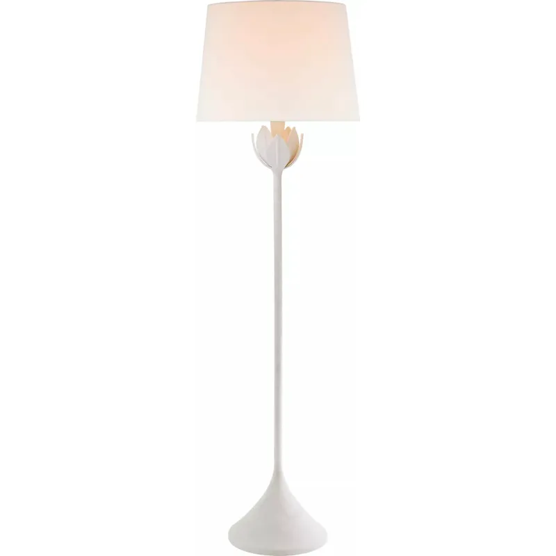 Julie Neill Alberto 60 inch 100 watt Plaster White Floor Lamp Portable Light, Large