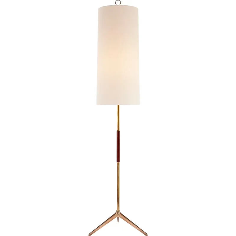 AERIN Frankfort 60 inch 100 watt Hand-Rubbed Antique Brass Floor Lamp Portable Light