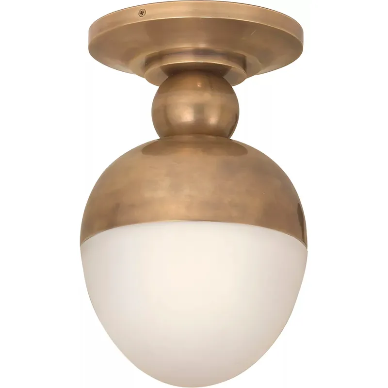 Thomas O'Brien Clark 1 Light 7.5 inch Hand-Rubbed Antique Brass Flush Mount Ceiling Light