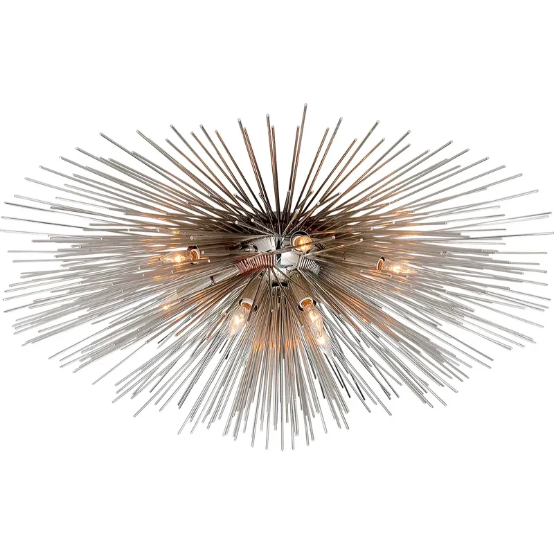 Kelly Wearstler Strada 10 Light 28 inch Polished Nickel Flush Mount Ceiling Light, Medium