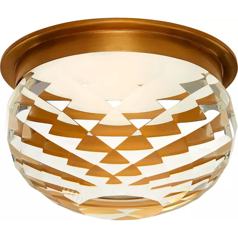 Hillam LED 5.5 inch Hand-Rubbed Antique Brass Flush Mount Ceiling Light