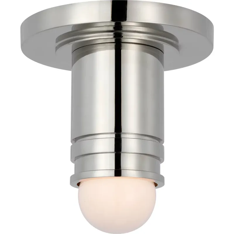 Thomas O'Brien Top Hat LED 2.75 inch Polished Nickel Monopoint Flush Mount Ceiling Light