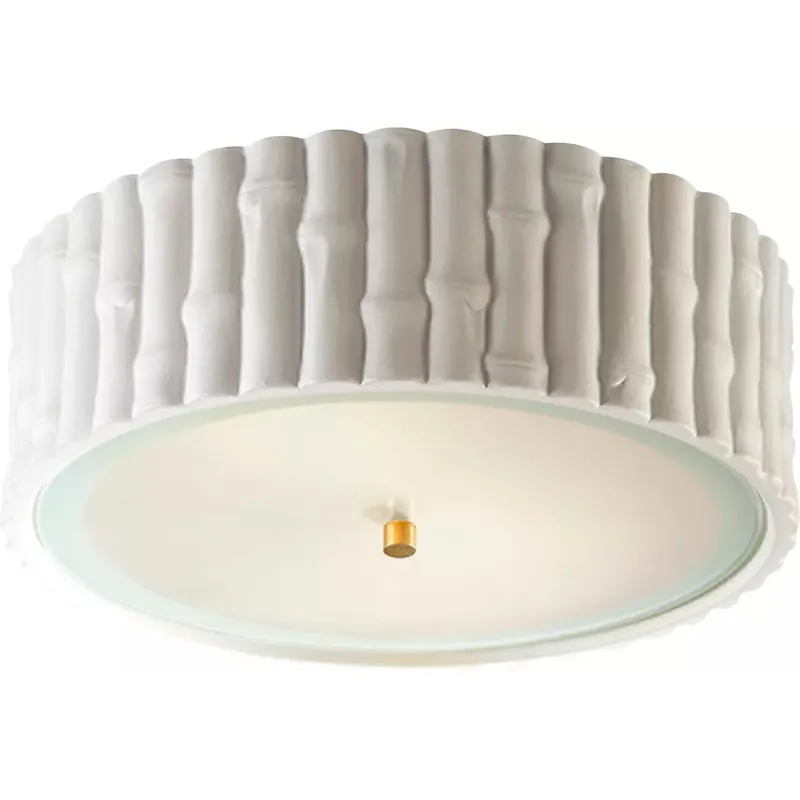 Alexa Hampton Frank 3 Light 15 inch Plaster White Flush Mount Ceiling Light, Large
