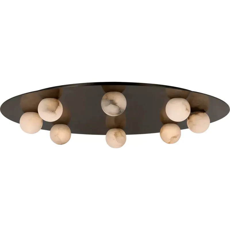 Kelly Wearstler Pertica LED 30 inch Mirrored Bronze Flush Mount Ceiling Light