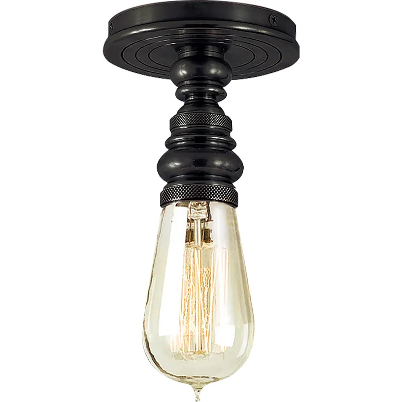 Chapman & Myers Boston4 1 Light 5.5 inch Bronze Flush Mount Ceiling Light in (None)