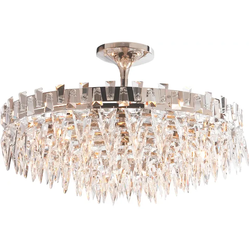 Joe Nye Trillion 10 Light 21 inch Polished Nickel Flush Mount Ceiling Light, Large