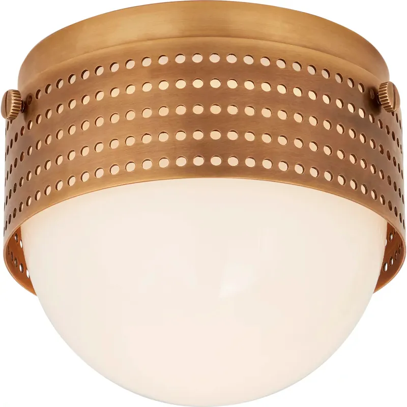 Kelly Wearstler Precision LED 4.75 inch Antique-Burnished Brass Flush Mount Ceiling Light
