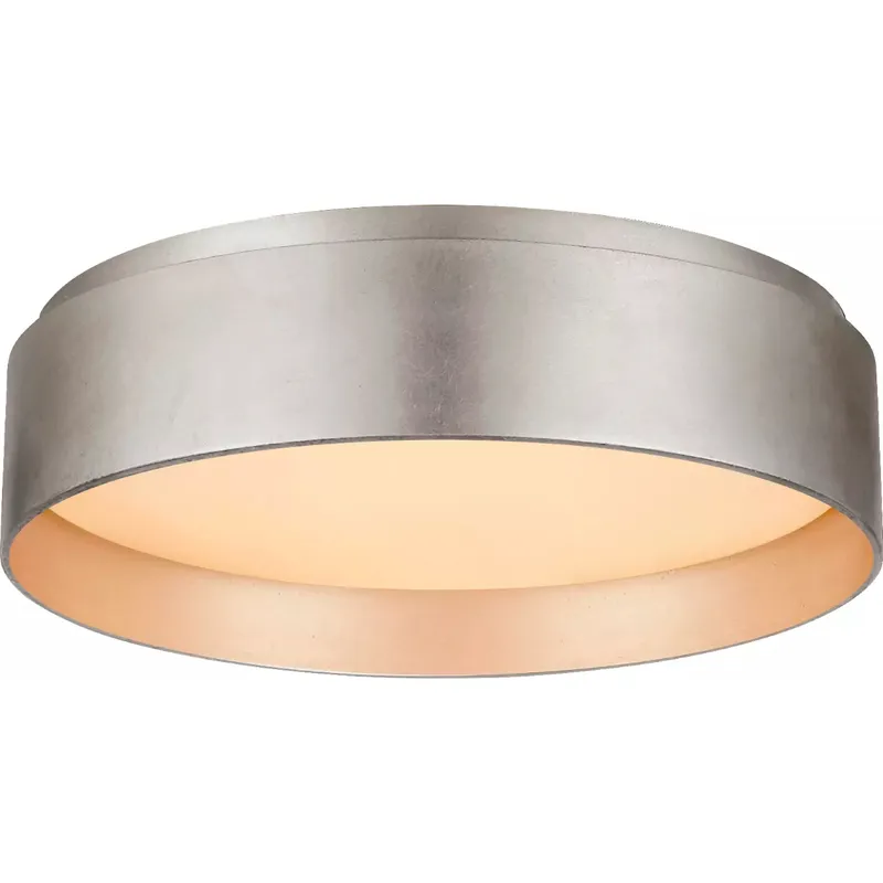 Shaw LED 11 inch Burnished Silver Leaf Flush Mount Ceiling Light, Small