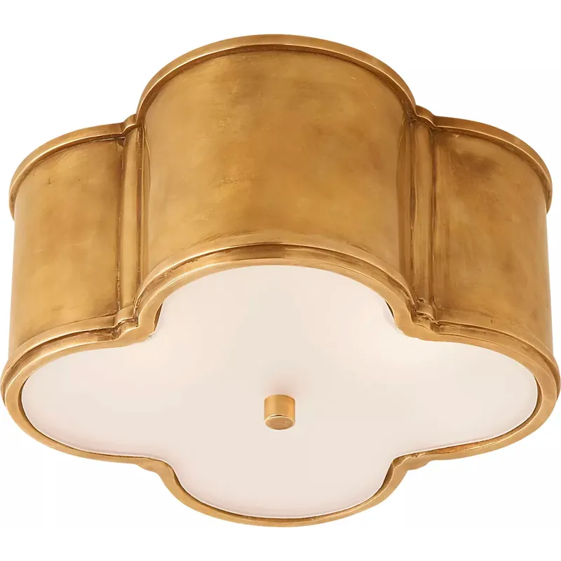 Alexa Hampton Basil 2 Light 11.25 inch Natural Brass Flush Mount Ceiling Light, Small