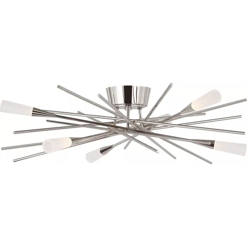 Chapman & Myers Stellar LED 28 inch Polished Nickel Flush Mount Ceiling Light