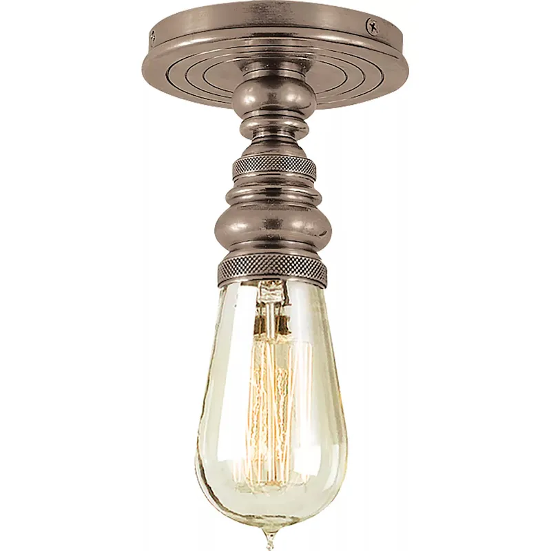 Chapman & Myers Boston4 1 Light 5.5 inch Antique Nickel Flush Mount Ceiling Light in (None)