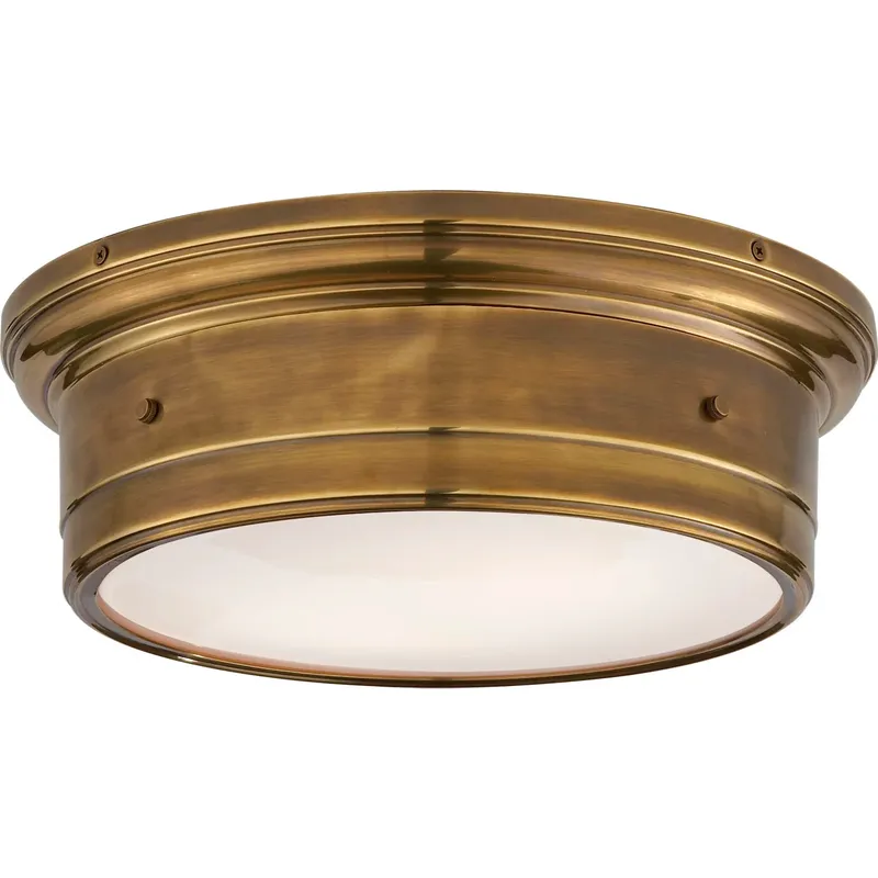 Siena2 2 Light 14 inch Hand-Rubbed Antique Brass Flush Mount Ceiling Light, Large