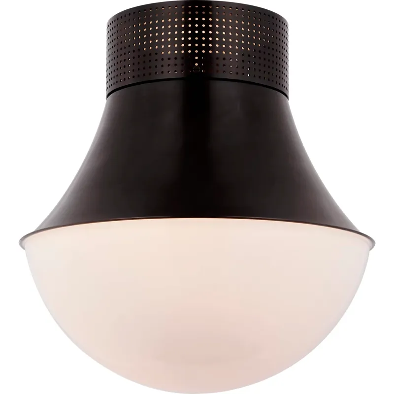 Kelly Wearstler Precision LED 17 inch Bronze Flush Mount Ceiling Light