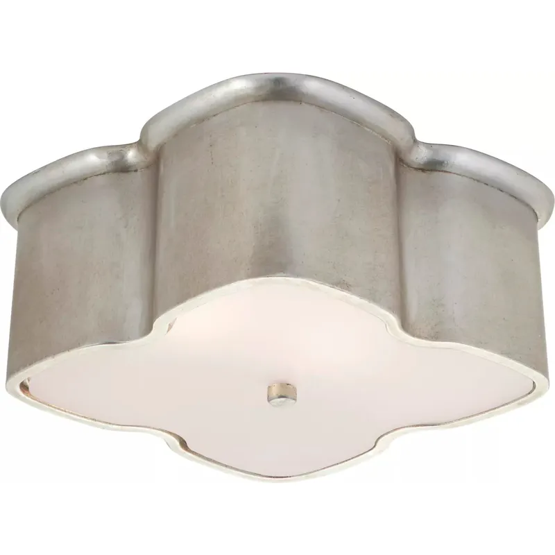 AERIN Bolsena 2 Light 11.75 inch Burnished Silver Leaf Flush Mount Ceiling Light