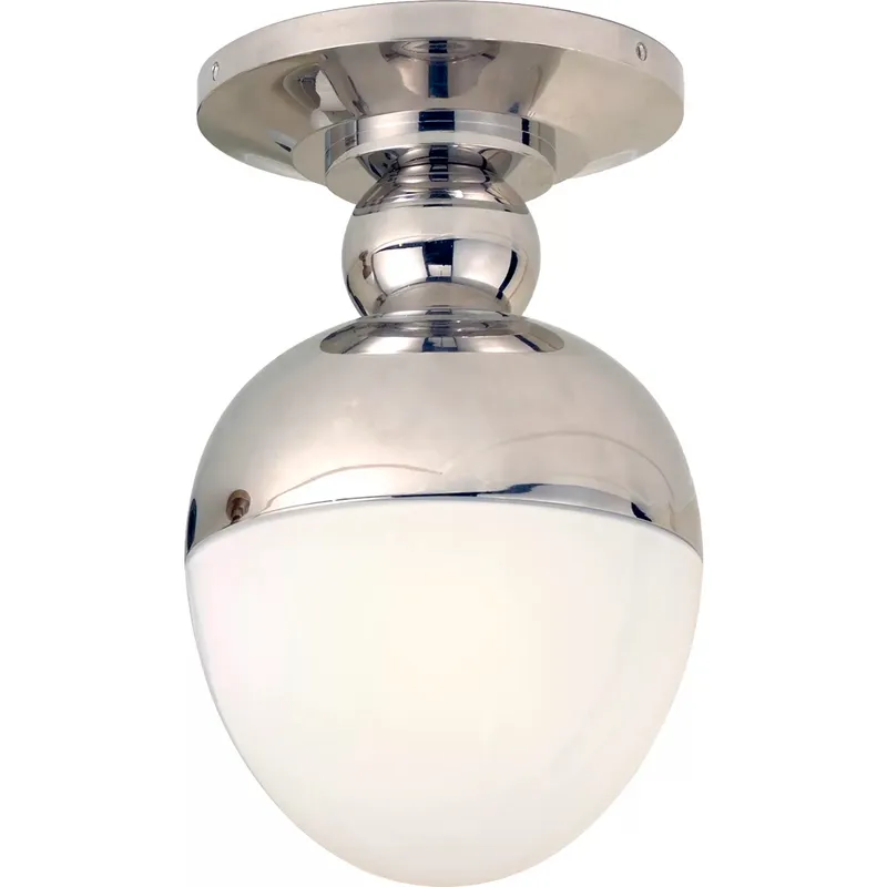 Thomas O'Brien Clark 1 Light 7.5 inch Polished Nickel Flush Mount Ceiling Light