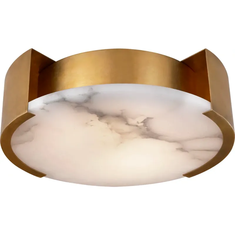 Kelly Wearstler Melange LED 14 inch Antique-Burnished Brass Flush Mount Ceiling Light, Small