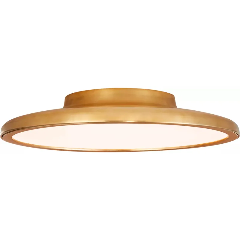 Peter Bristol Dot LED 13.75 inch Natural Brass Flush Mount Ceiling Light
