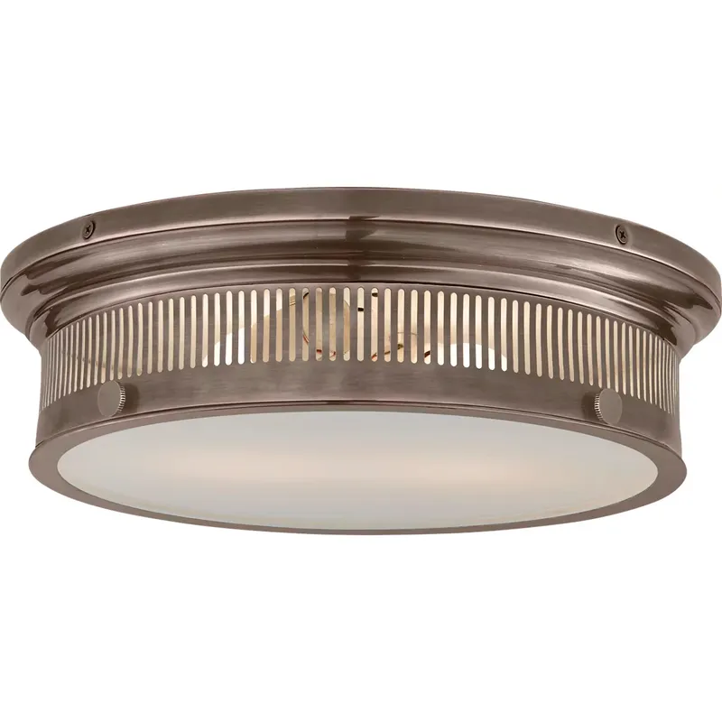 Chapman & Myers Alderly 2 Light 16 inch Bronze Flush Mount Ceiling Light