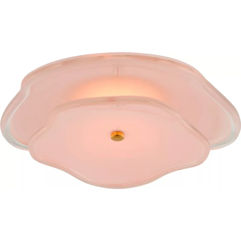 kate spade new york Leighton LED 14 inch Soft Brass Layered Flush Mount Ceiling Light in Blush Tinted Glass