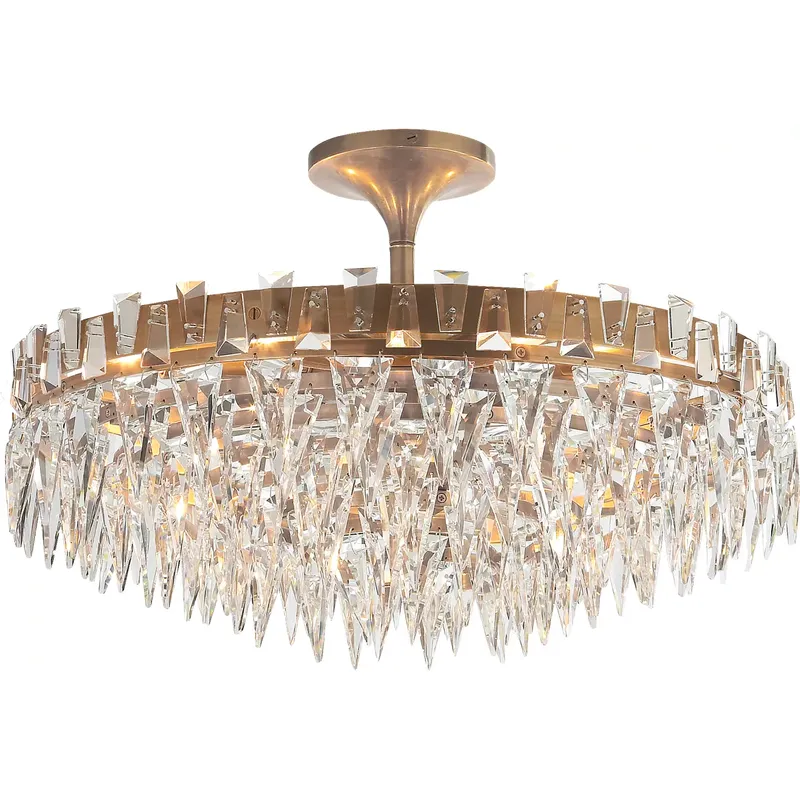 Joe Nye Trillion 10 Light 21 inch Hand-Rubbed Antique Brass Flush Mount Ceiling Light, Large