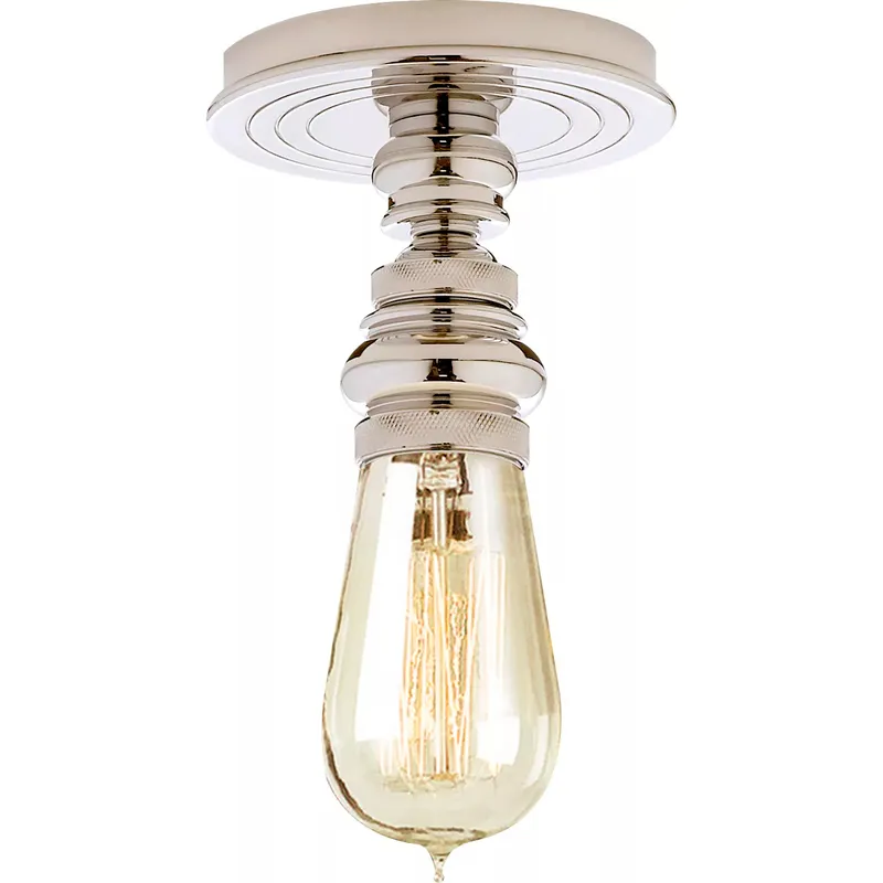Chapman & Myers Boston4 1 Light 5.5 inch Polished Nickel Flush Mount Ceiling Light in (None)