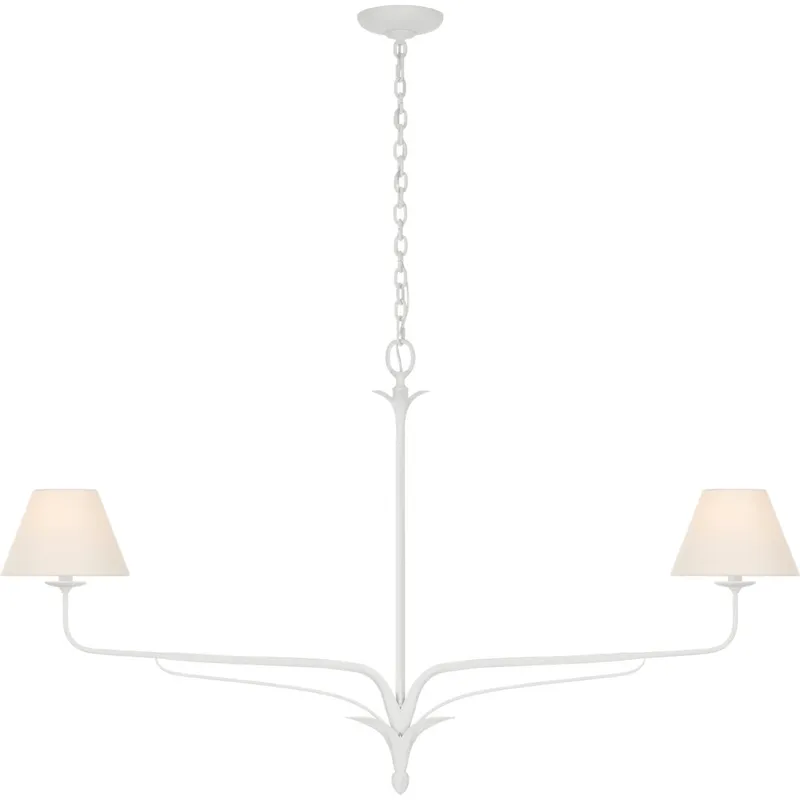 Chapman & Myers Amalfi LED 57 inch Plaster White Linear Chandelier Ceiling Light