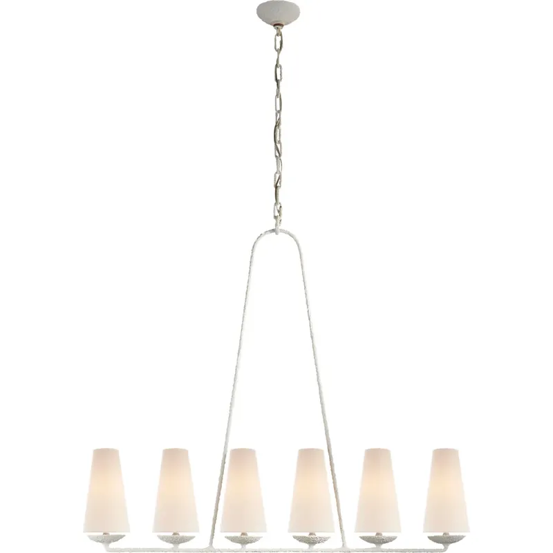 AERIN Fontaine 6 Light 45.25 inch Plaster Linear Chandelier Ceiling Light