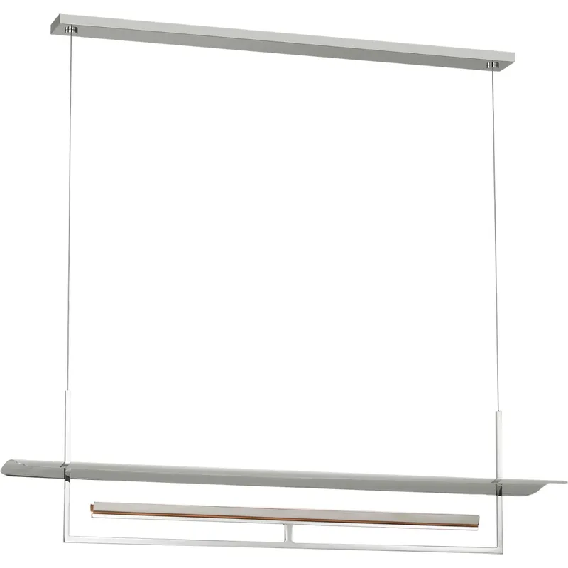 Ian K. Fowler Tristan LED 54 inch Polished Nickel Reflector Linear Chandelier Ceiling Light