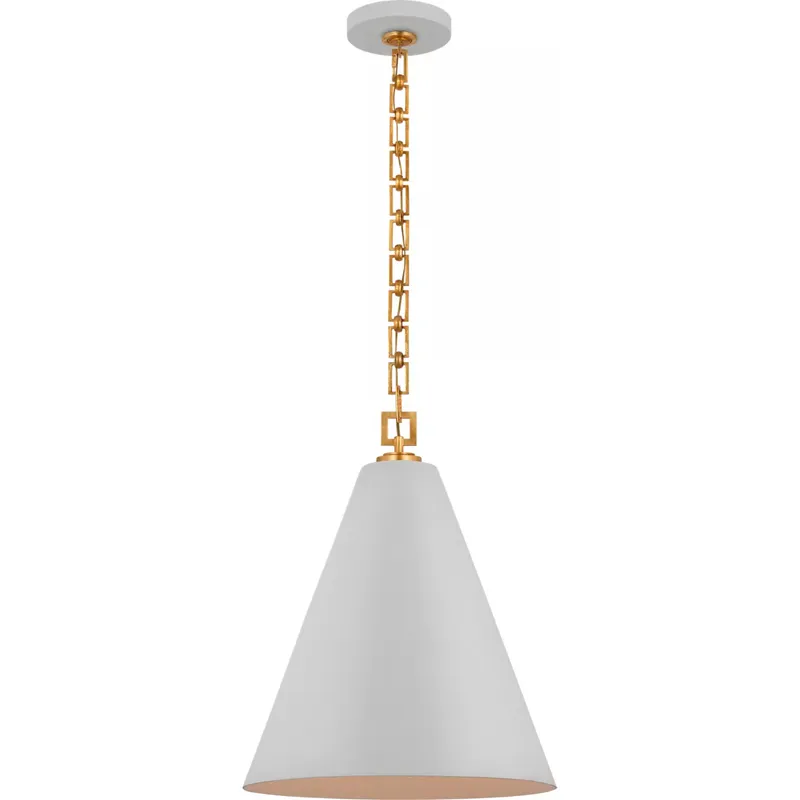 Julie Neill Theo LED 17 inch Soft White and Gild Pendant Ceiling Light