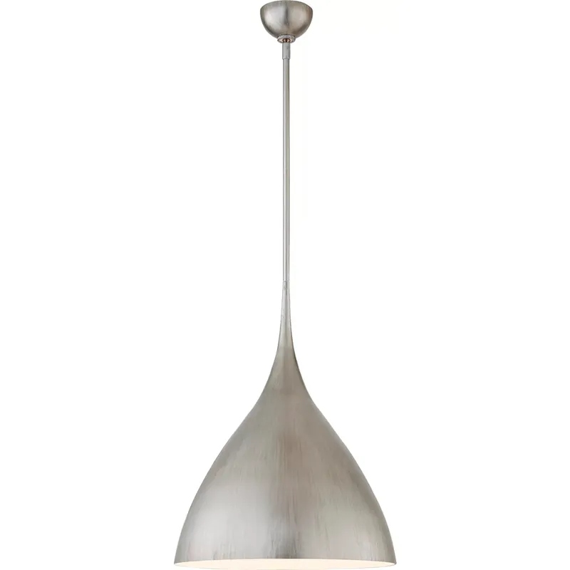 AERIN Agnes 1 Light 18 inch Burnished Silver Leaf Pendant Ceiling Light, Medium
