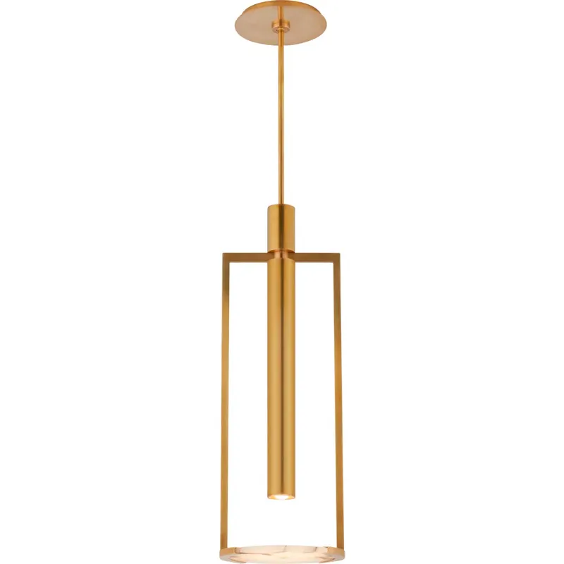 Kelly Wearstler Melange LED 10.25 inch Antique-Burnished Brass Floating Disc Pendant Ceiling Light, Medium