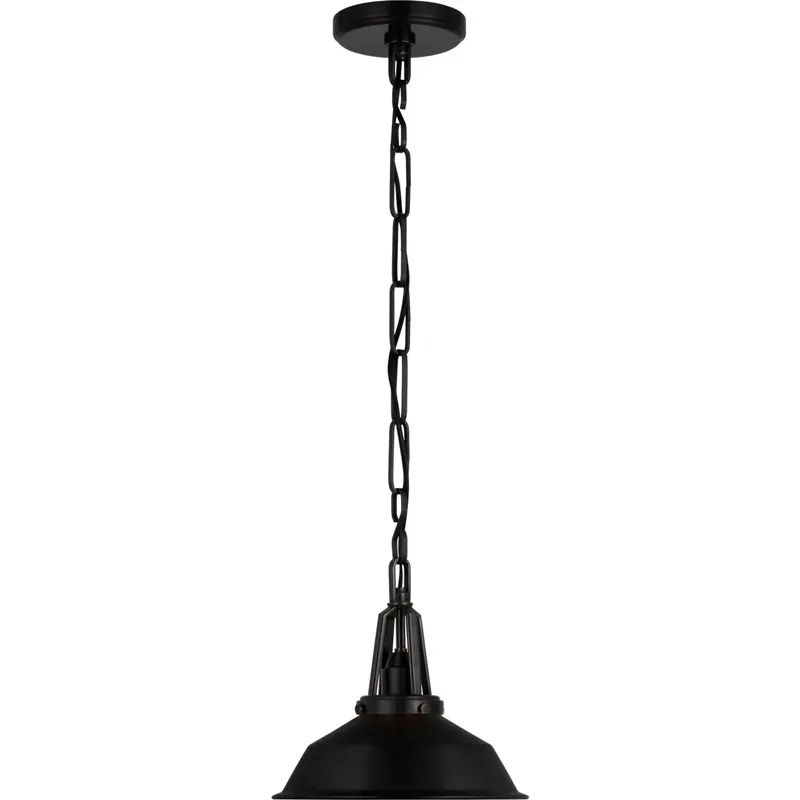 Chapman & Myers Layton LED 10 inch Bronze Pendant Ceiling Light in Matte Black