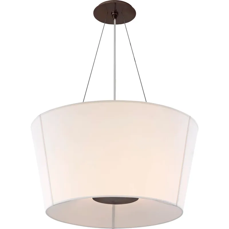 Barbara Barry Hoop 2 Light 26 inch Bronze Hanging Shade Ceiling Light, Medium